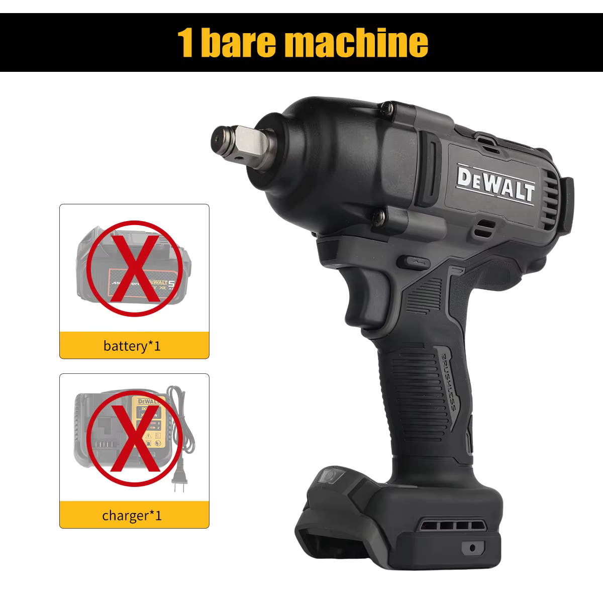 Clé à chocs électrique sans balais DeWalt DCF99M 20V à couple élevé, durable pour usage professionne