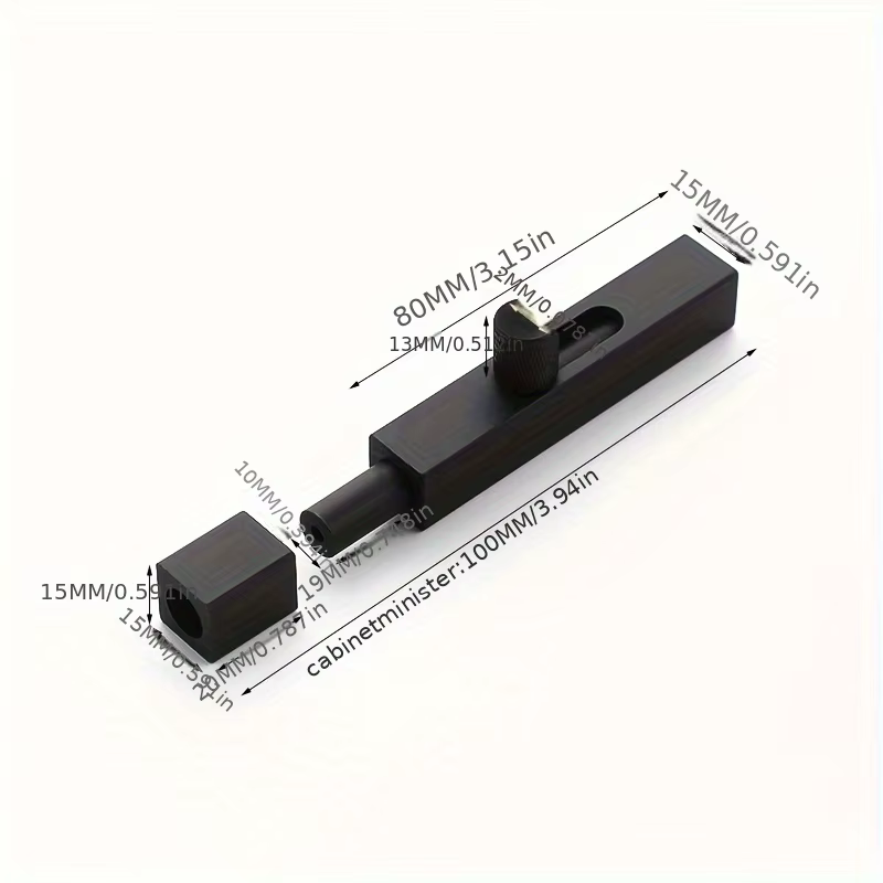 Serrure de porte en alliage d'aluminium, sans perceuse, pour quincaillerie domestique, boulon de por