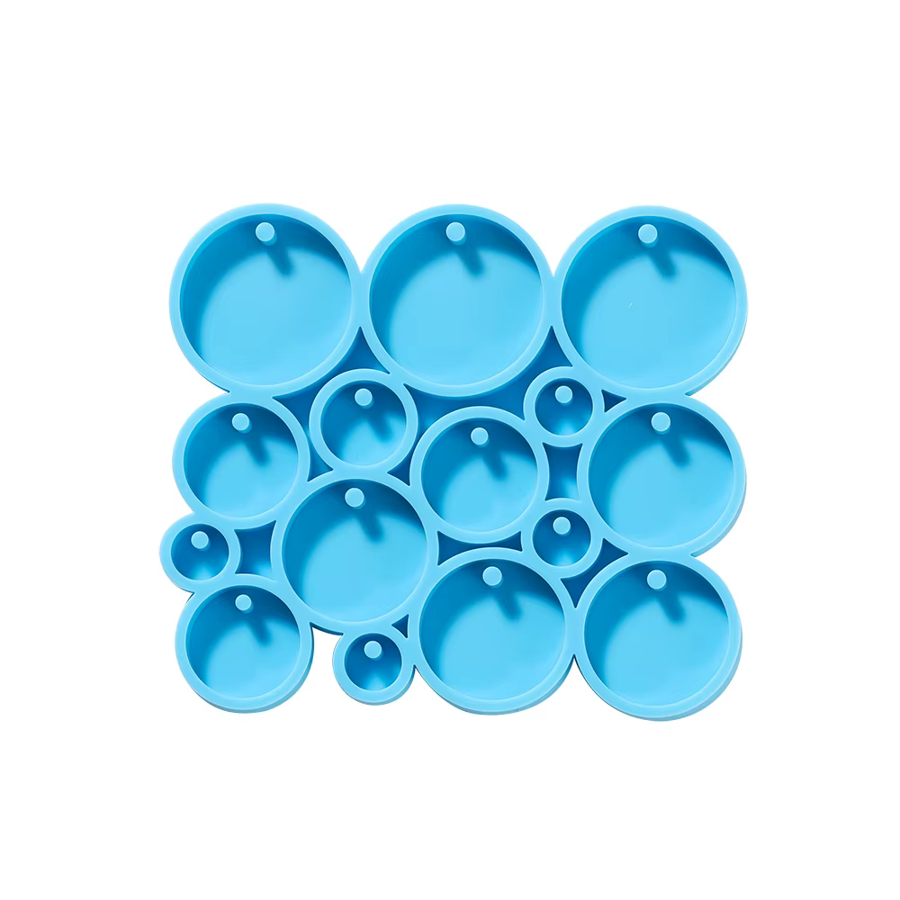 Porte-clés rond en Silicone, résine UV époxy, moule de moulage pour bricolage, boucle d'oreille, bij