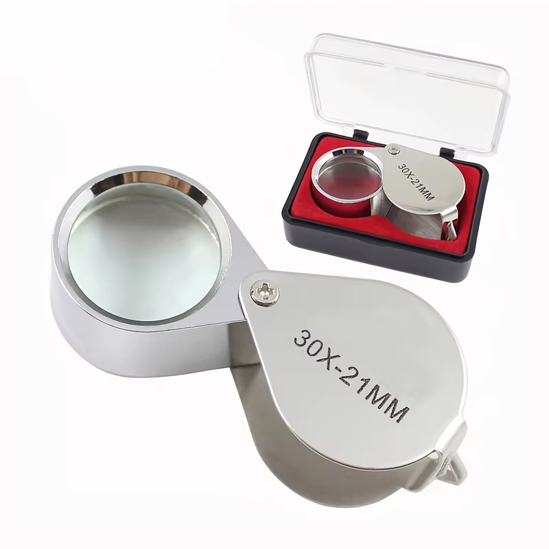 Loupe de bijoux pliante Loupe Portable format de poche belle Loupe de bijoux lunettes 30X grossissem