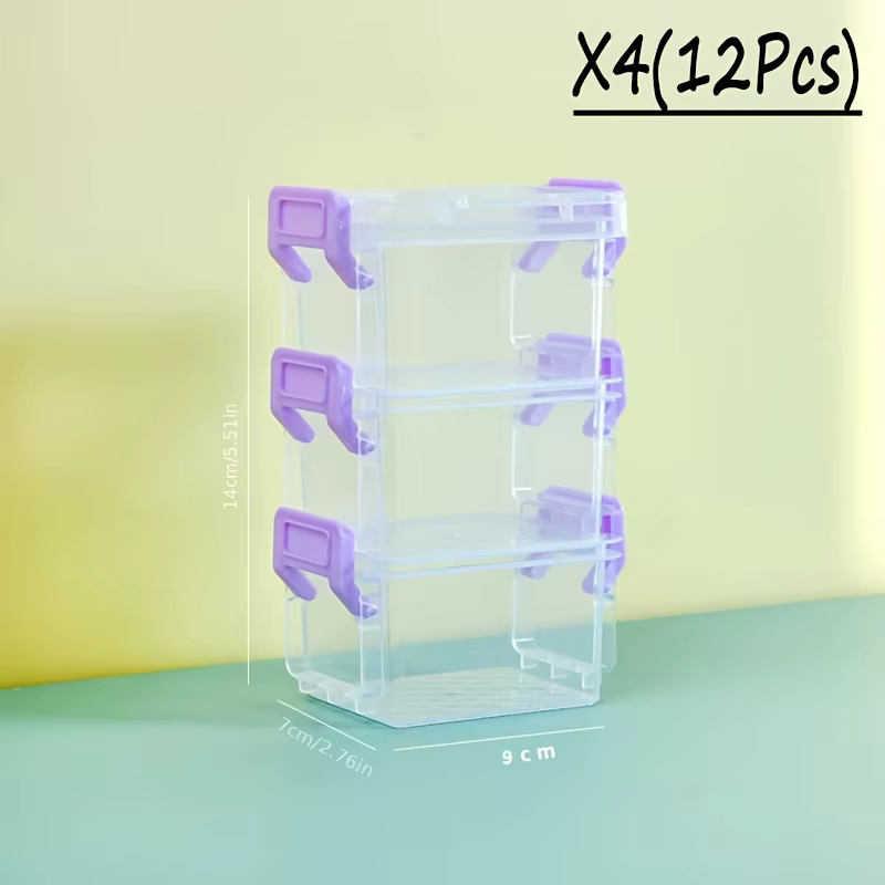 Boîte de rangement en plastique avec couvercle, mini boîte à couture, organisateur, contenants de ra