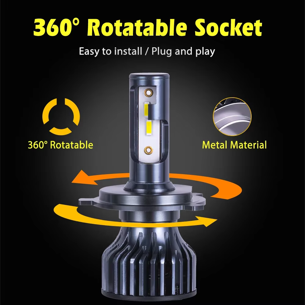 Phare de voiture 18000LM 80W CSP H4 LED H7 H1 H3 H8 H11 9005 HB3 9006 HB4 880 881 H27 phares de voit