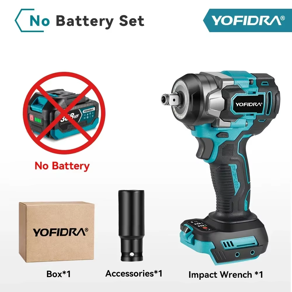 YOFIDRA clé à chocs électrique dynamométrique sans brosse clé électrique sans fil tournevis outils é