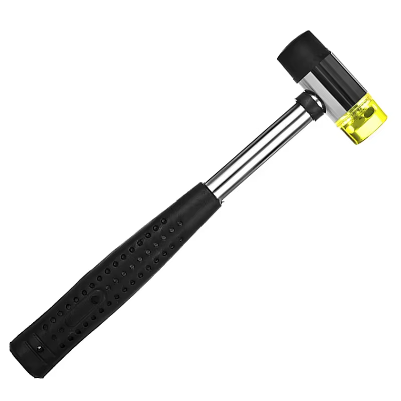 Marteau en caoutchouc souple double face de 25mm, outil manuel multifonctionnel avec poignée en plas