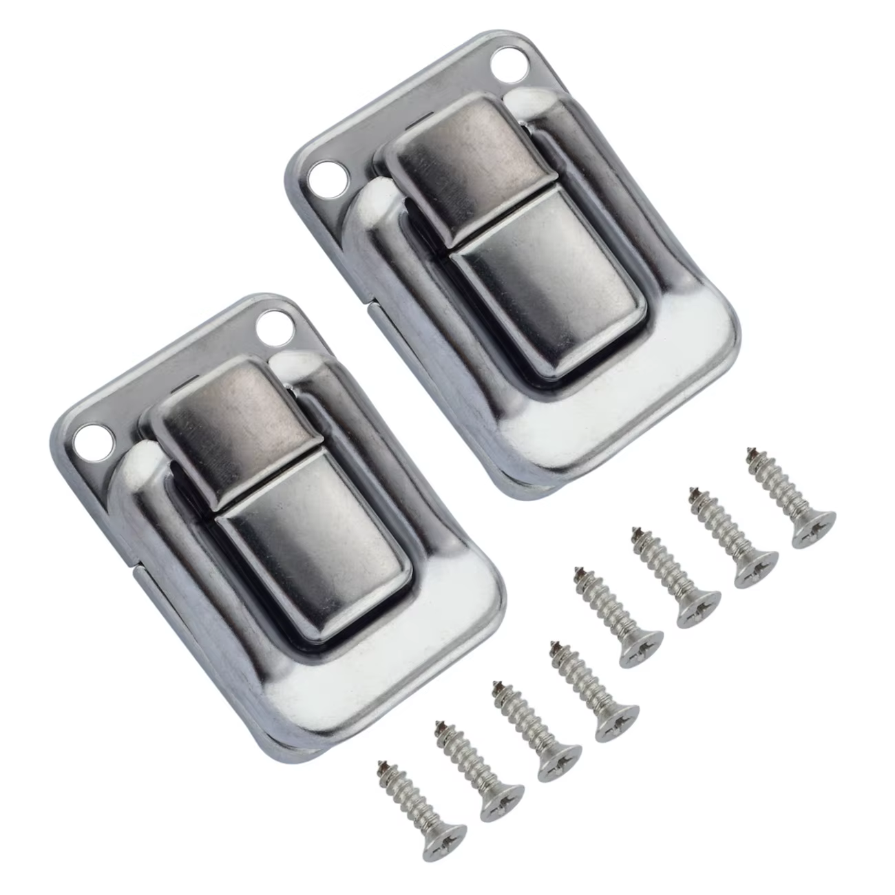Lot de 2 fermoirs à bascule pour armoire, coffre, boîte à bijoux en bois, étui à vin, boîte à outils