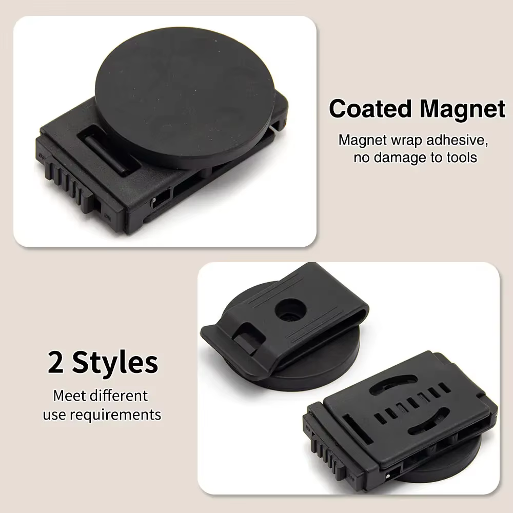 Clip de ceinture magnétique, enveloppe en caoutchouc Portable réglable avec forte ventouse pour vis,