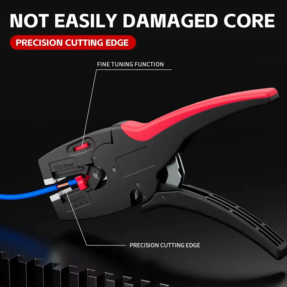 Pince à dénuder et coupe-fil automatique 2 en 1, outils robustes 0.03-10mm2/32-7AWG, Mini réparation
