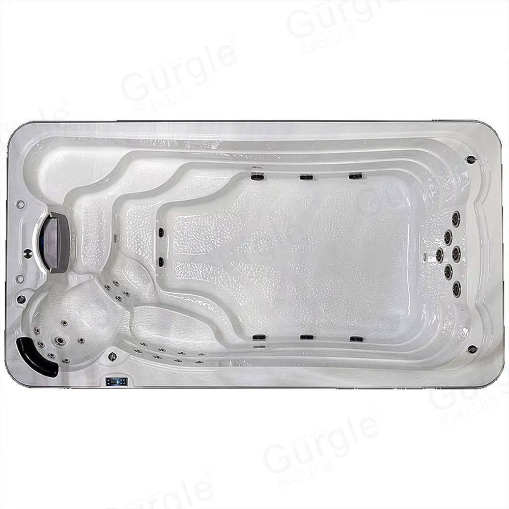 Piscine de nage extérieure sur mesure de 7,5 m, spa jacuzzi pour jardin et usage commercial