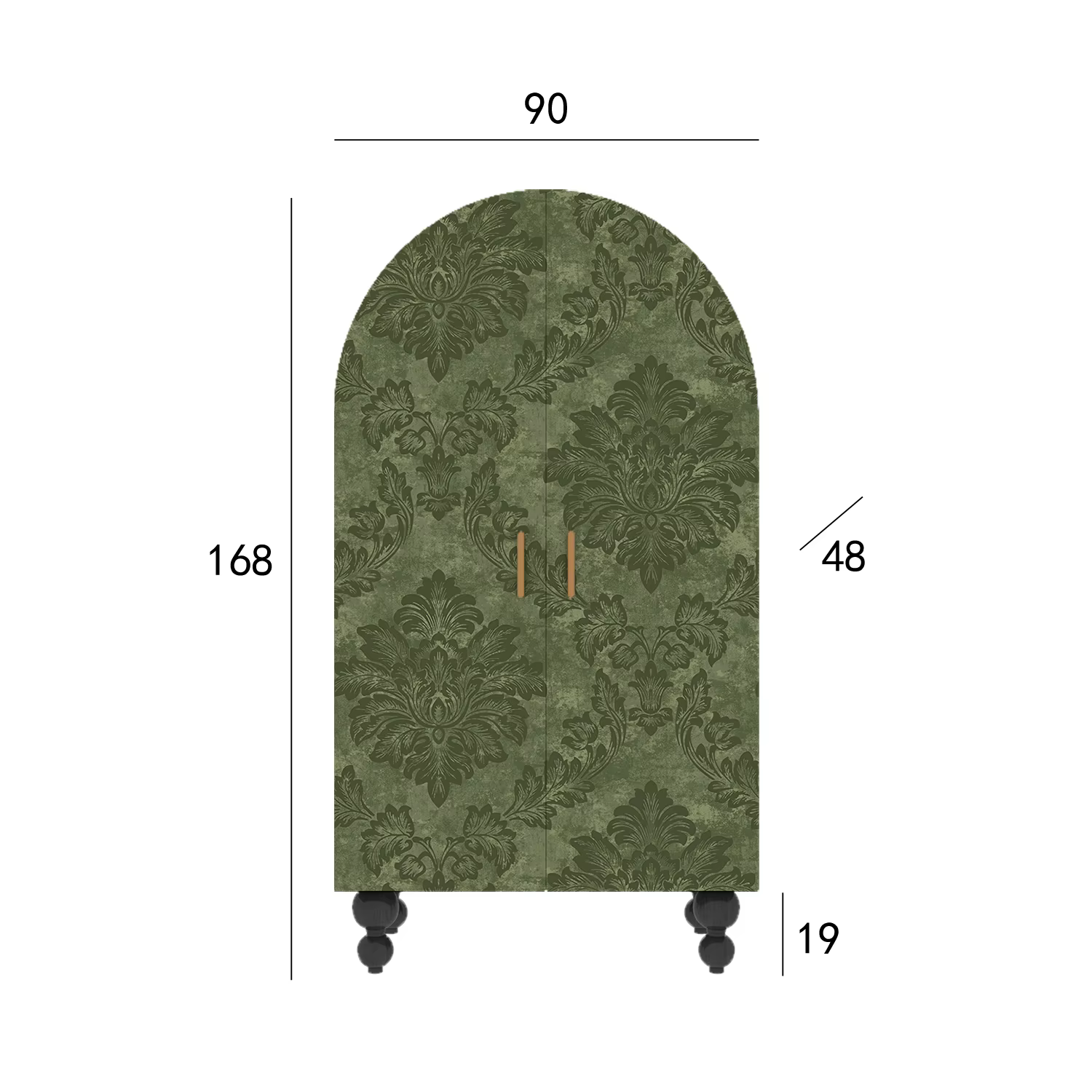 Armoire européenne en bois vert, organisateur de rangement, placard à vêtements, Armadio de jardin, 