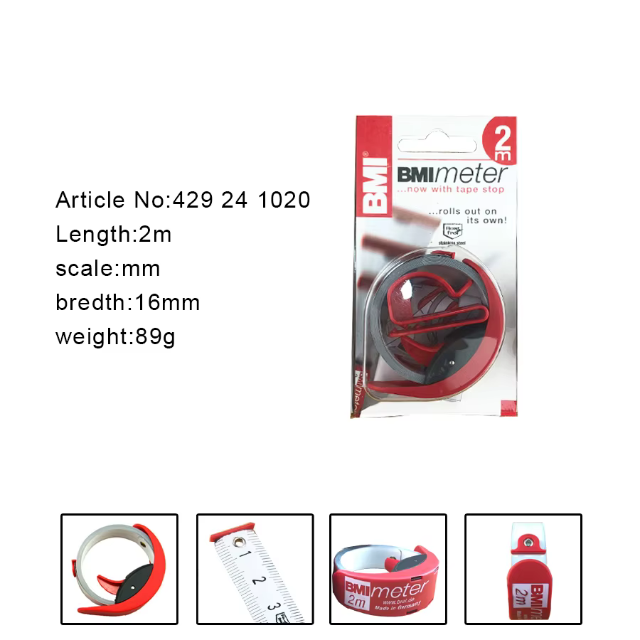 BMI 429 241 429 341 Mètre Ruban Télescopique de Précision Rapide 2m 3m avec Échelle en mm pour Desig