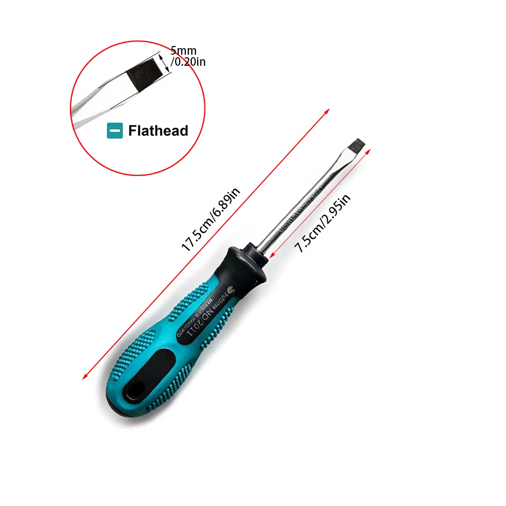 Tournevis magnétique à tête plate multifonctionnel, disponible en diamètres de 3 mm, 4 mm, 5 mm et 6