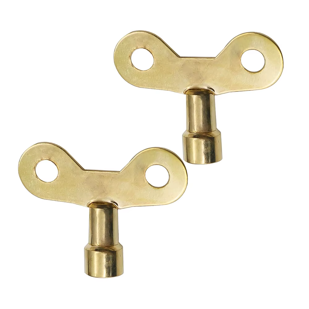 Clés de robinet en fer, 2 pièces, pour bobine de douille carrée de 6mm, trou de plomberie, radiateur