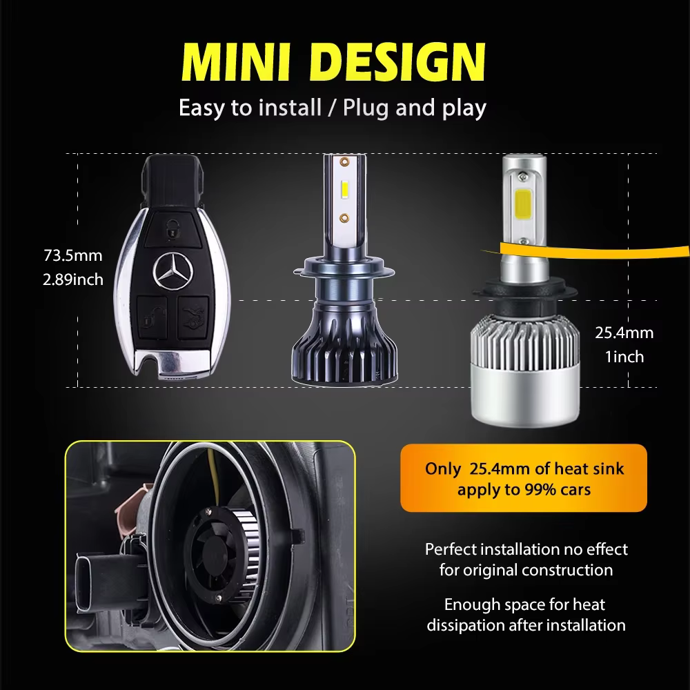 Phare de voiture 18000LM 80W CSP H4 LED H7 H1 H3 H8 H11 9005 HB3 9006 HB4 880 881 H27 phares de voit