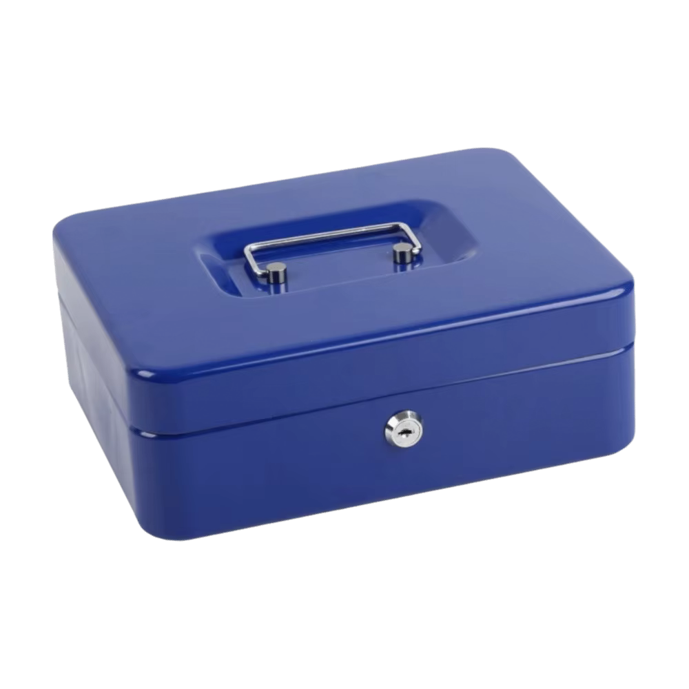 Mini-coffre-fort portable avec serrure à clé, tirelire en acier robuste, construction solide, boîte 