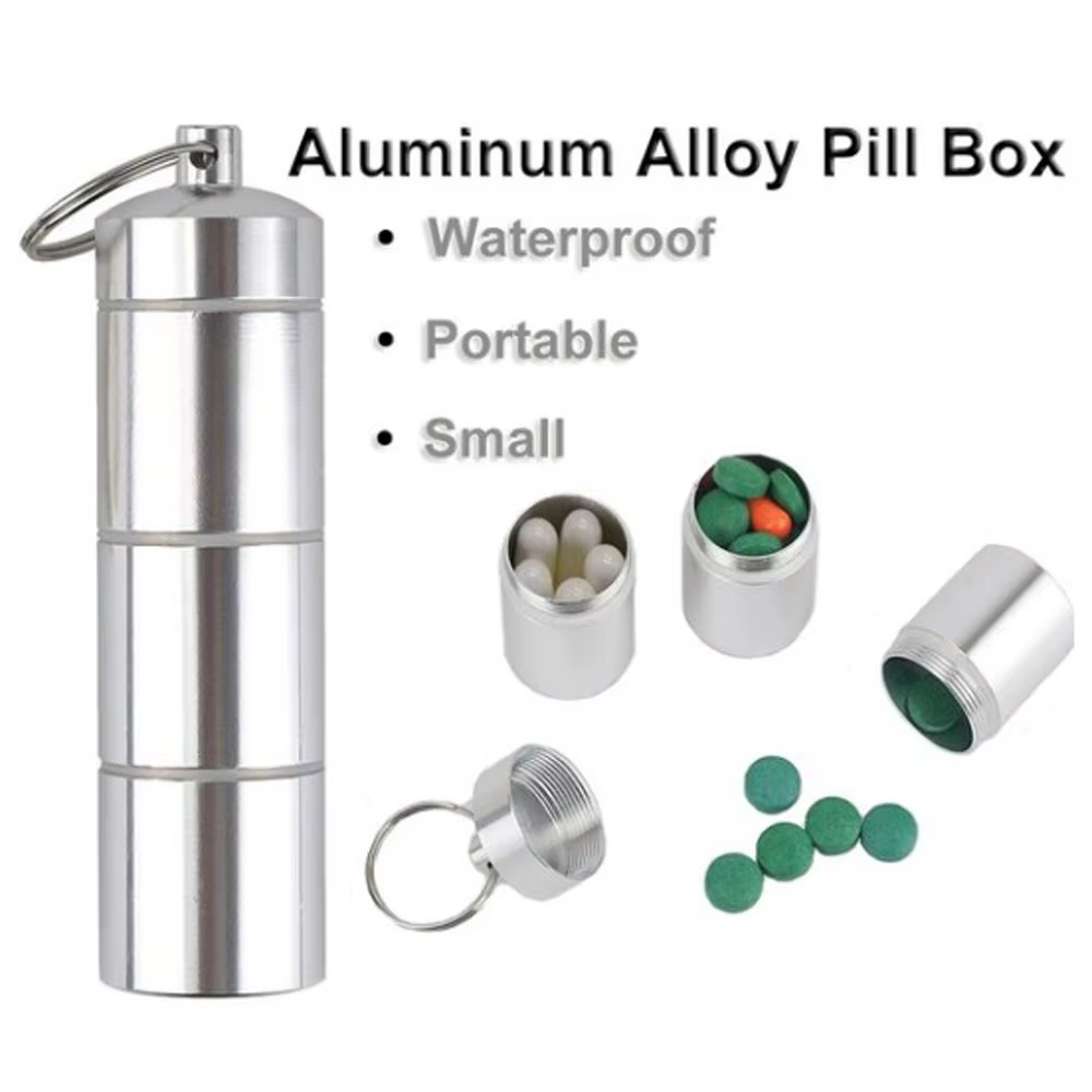 Portable 1Pc Capsule forme bouteille de pilule poche étui à pilules organisateur boîte pilule conten