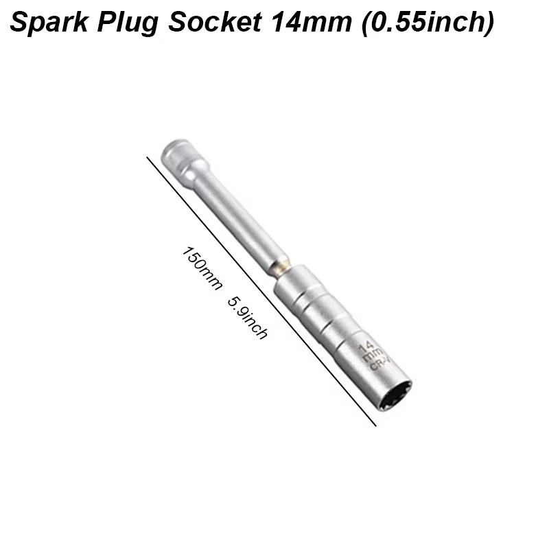 Adaptateur de clé à douille de bougie d'allumage magnétique, Extension longue pivotante, Kit de répa