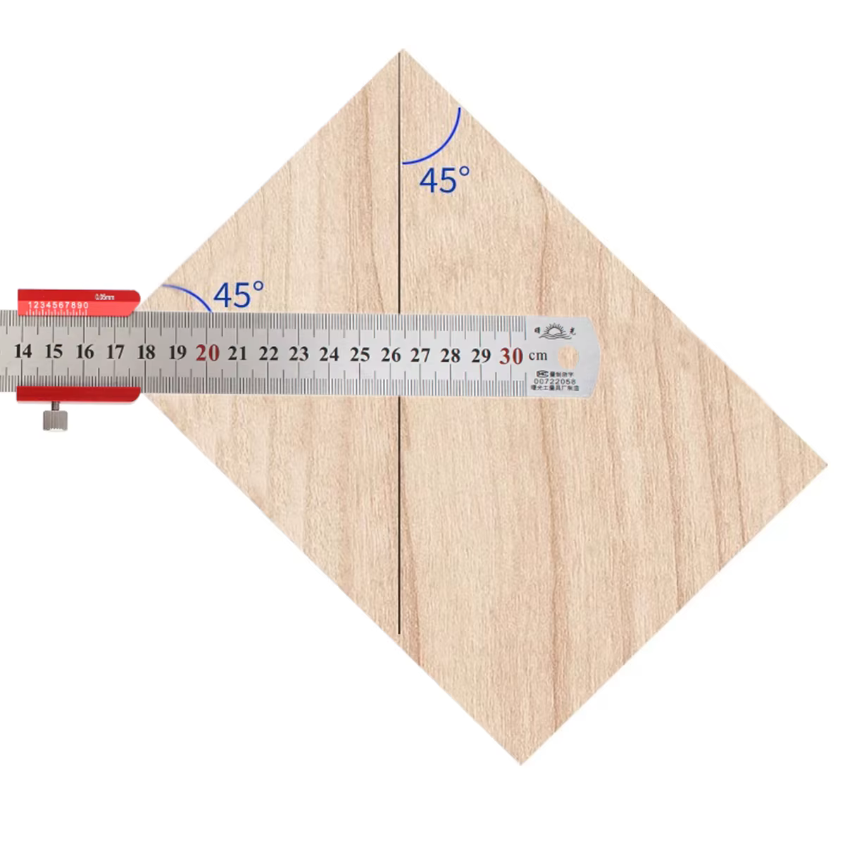 Règle en acier d'angle 45/90, bloc de positionnement, Angle d'arrêt, jauge de marquage de ligne, règ