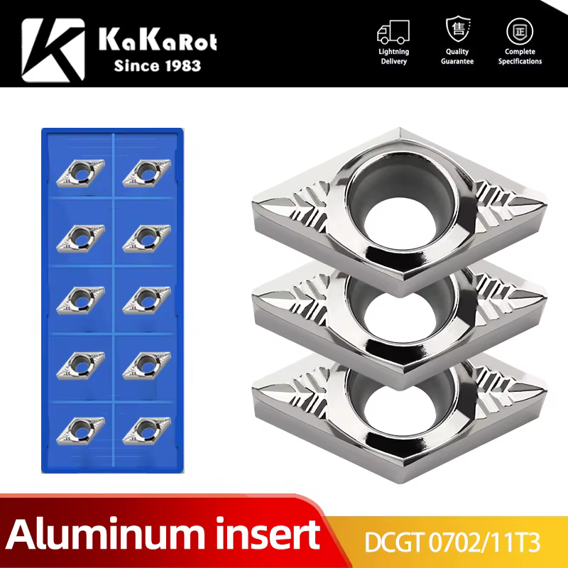 Insert en aluminium Kakarot DCGT 070202 AK H01 DCGT 070204 DCGT 070208 Outils de tournage pour