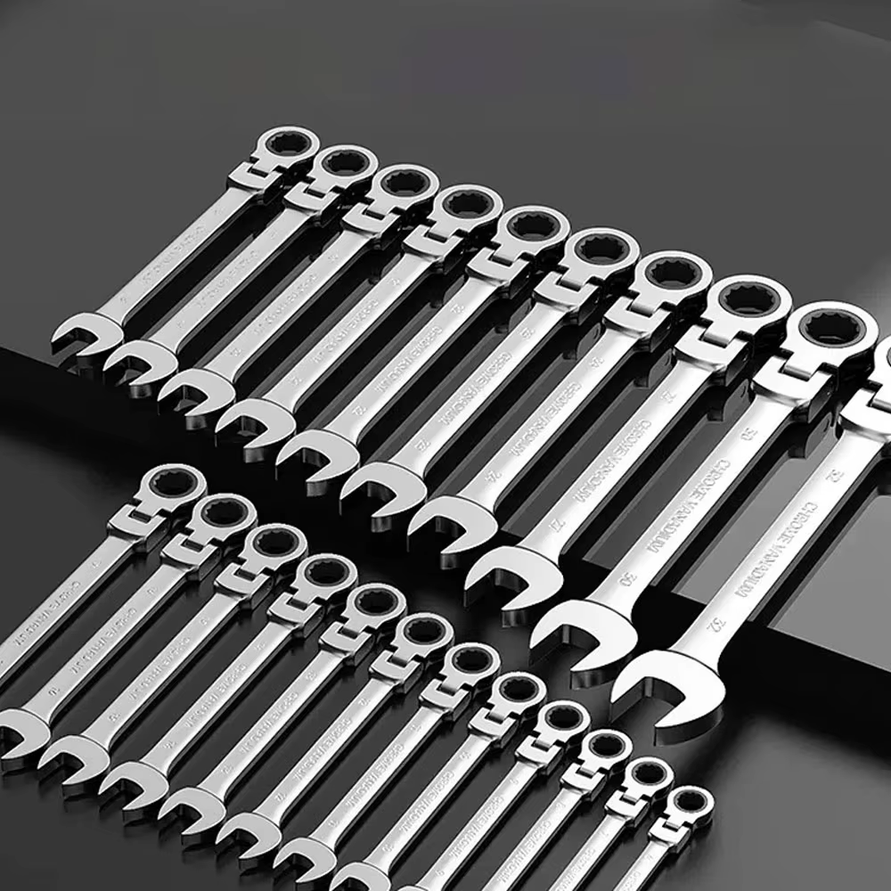 Clé à cliquet réglable 6mm-24mm pour réparation rapide, vélos, voitures, atelier mécanique, boîte à 