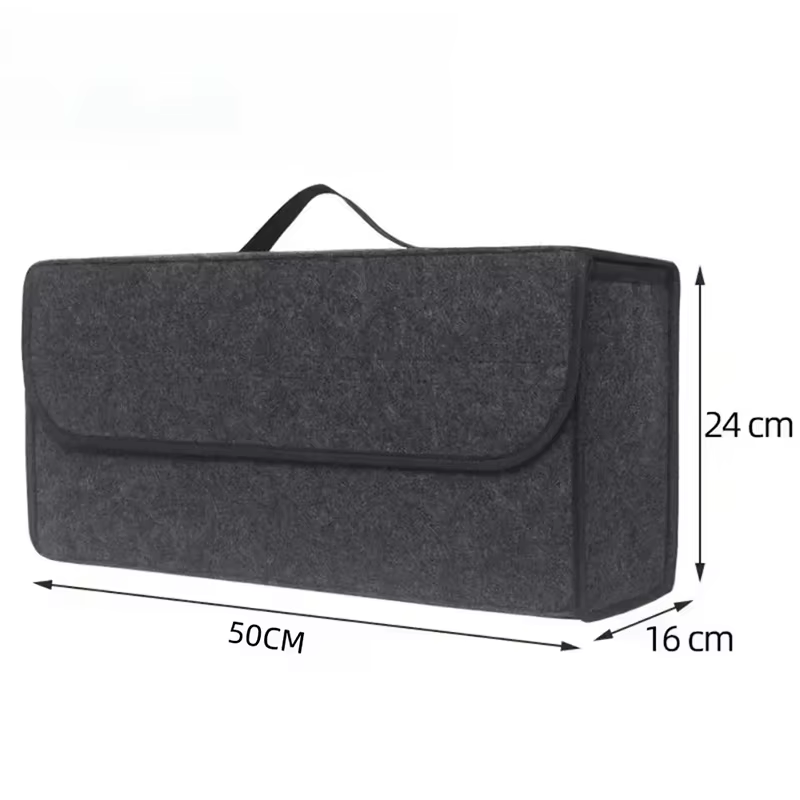 Organisateur de coffre de voiture en feutre, grande boîte de rangement antidérapante, accessoires, s