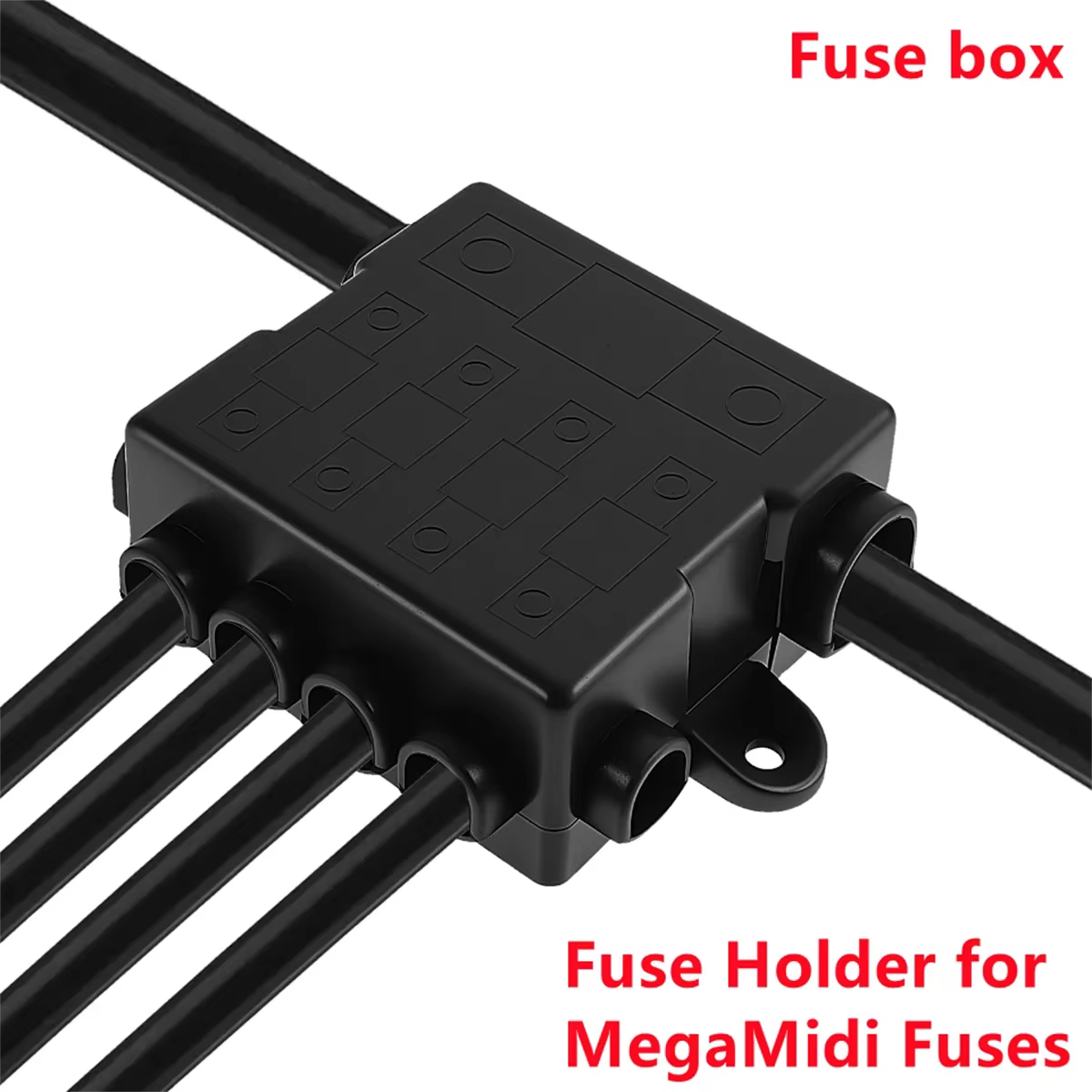 Boîtier de distribution de courant robuste avec barre omnibus pour fusibles Mega et Midi, pour appli