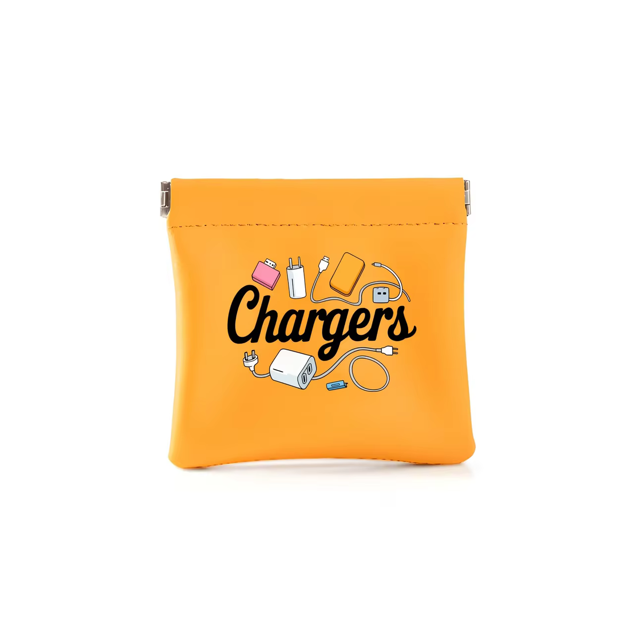 Pochette de rangement compacte en PU avec ouverture métallique, fermeture automatique, plusieurs cou