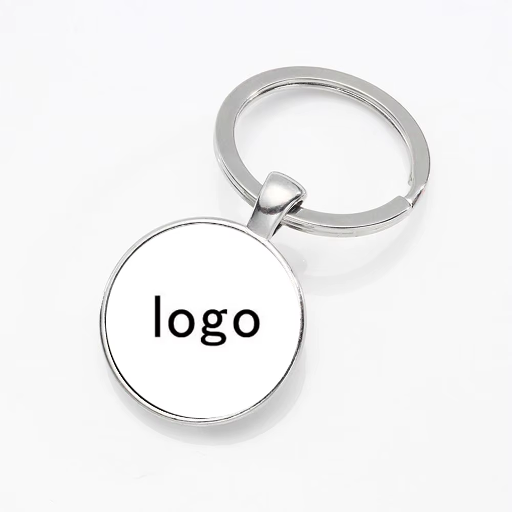 Porte-clés avec Logo personnalisé, personnalisation du Logo de l'entreprise, Photo couleur noir et b