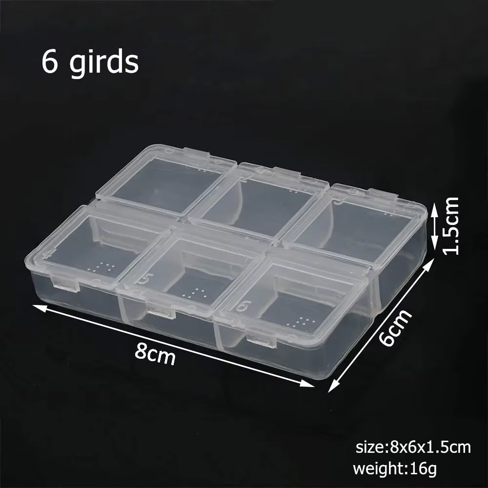Boîte de rangement en plastique 6-32 compartiments, conteneur de bijoux avec des ders de synchronisa