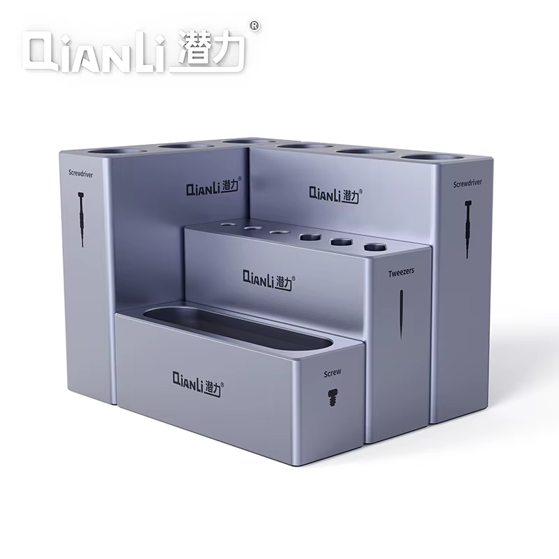 Boîte de rangement modulaire QIANLI ICube en alliage d'aluminium pour la réparation de téléphones po