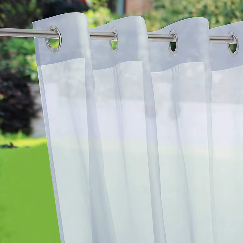 Voilages imperméables pour patio, rideaux de jardin extérieurs à œillets, panneaux de séparation pou