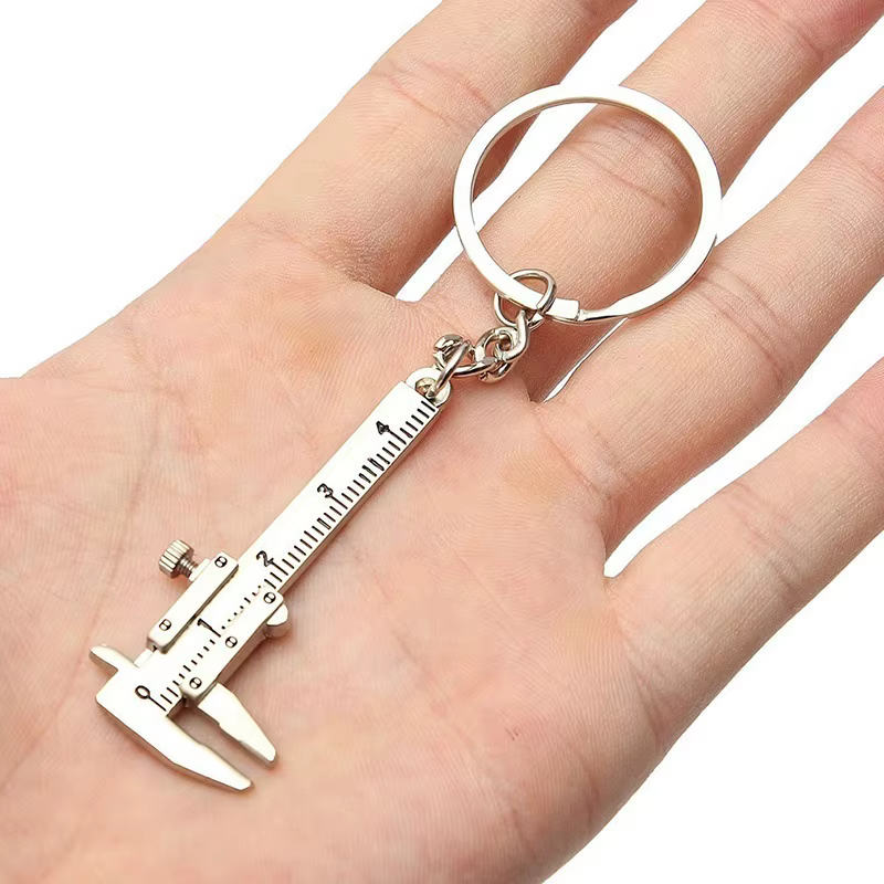 Mini règle en métal Vernier pied à coulisse Portable 0-40mm porte-clés outils de mesure voiture Turb