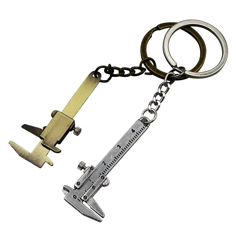 Mini règle en métal Vernier pied à coulisse Portable 0-40mm porte-clés outils de mesure voiture Turb