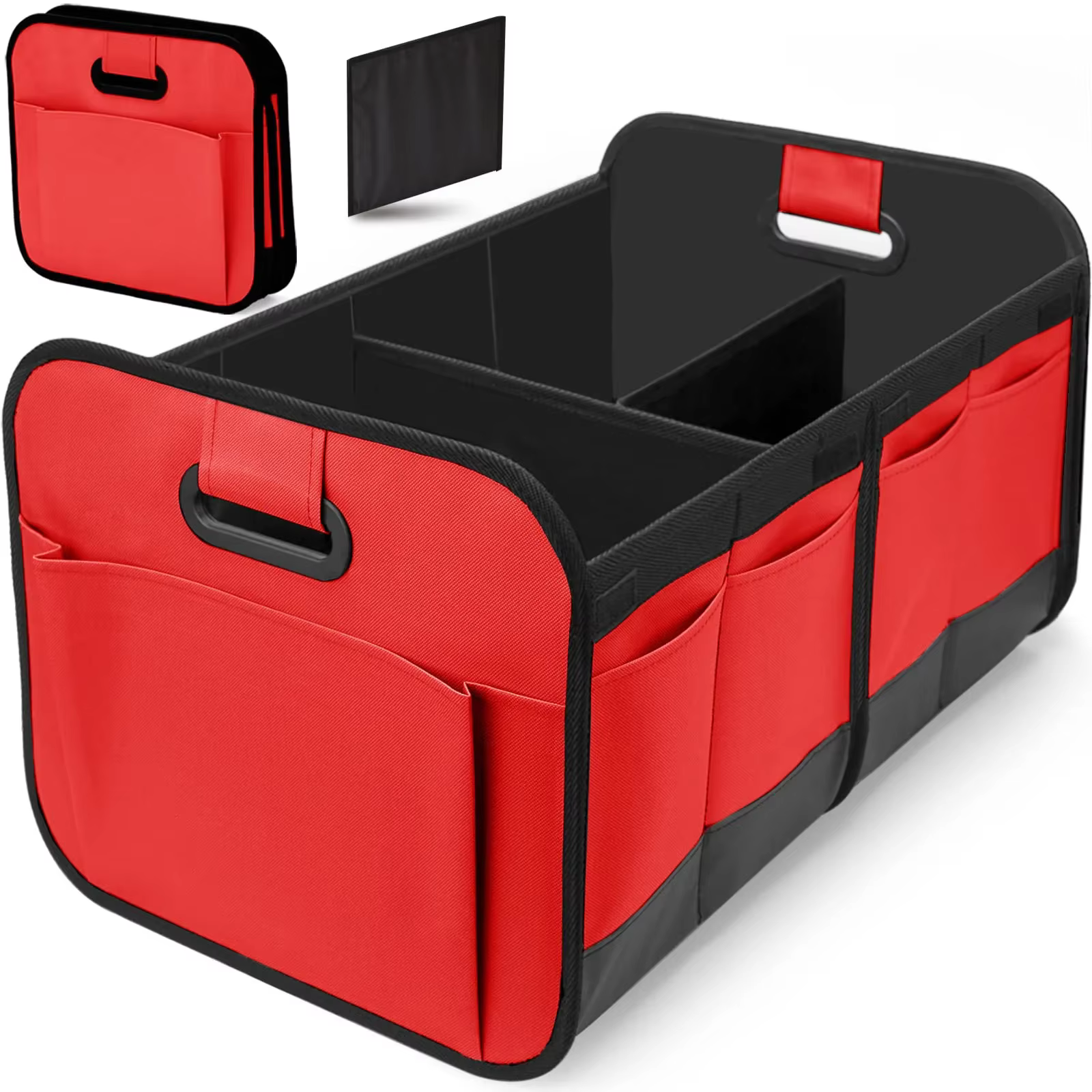 Boîte de rangement pour voiture en tissu Oxford, boîte de rangement pour coffre, grande capacité, pl