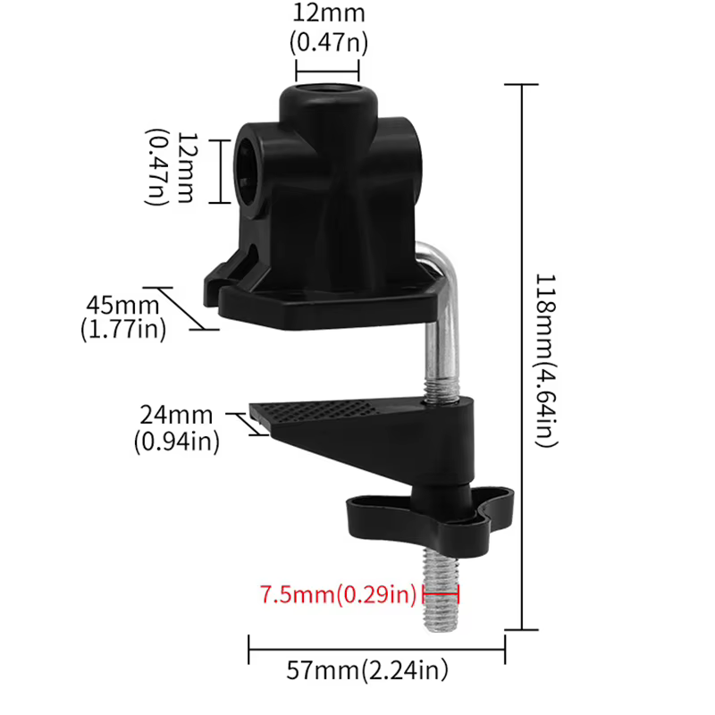 Pince de support en porte-à-faux, support universel antidérapant, 7 formes, boucle cheval, Clip en m