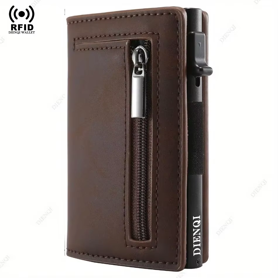 Porte-carte de visite RFID, porte-cartes de crédit, portefeuille de luxe pour hommes, en aluminium m