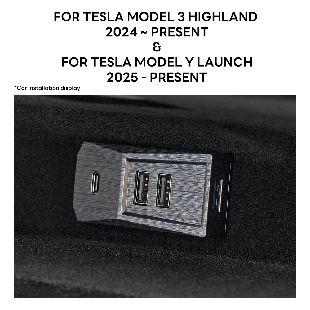 Hub USB TESY pour boîte à gants Tesla Model YL Y Juniper Launch Model 3 Highland, station d'accueil 