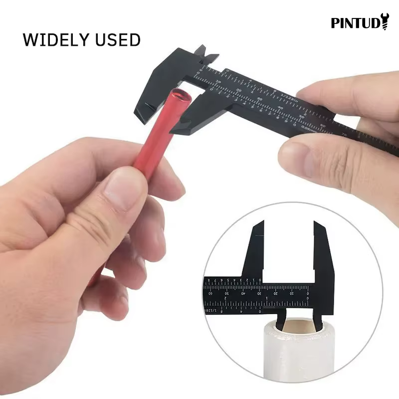 1PC plastique vernier étrier affichage numérique étrier Mini texte jouer étrier étudiant vernier règ