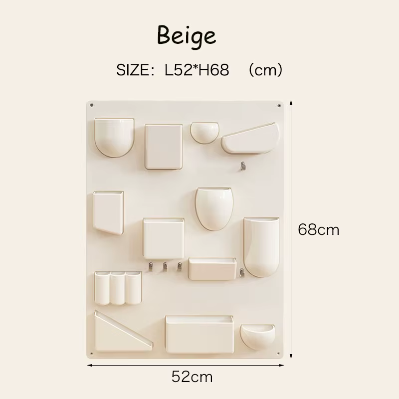 Grande étagère de rangement murale réglable T1, pour le bureau, la cuisine et l'atelier, avec croche