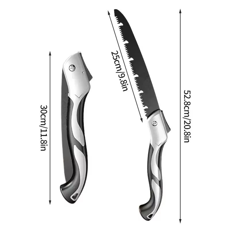 Scie de jardinage portable, sécateur, scie à main pliable pour l'extérieur, outil multifonctionnel p