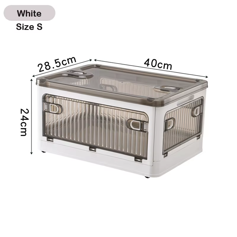 Boîtes de rangement pliantes en plastique Transparent, placards ouverts pour coffre, vêtements de ma