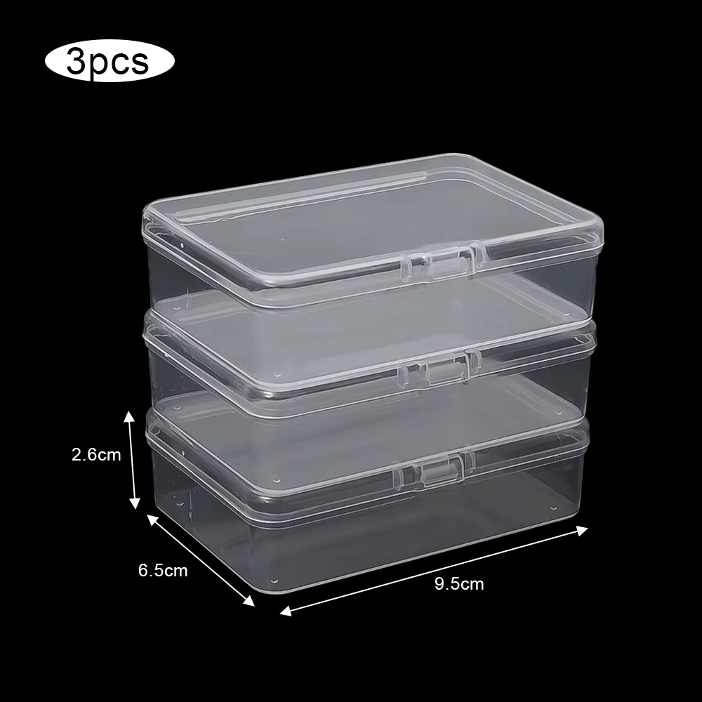 Boîtes en plastique transparentes, 10/3 pièces, conteneur de cartes à jouer, mallette de rangement, 