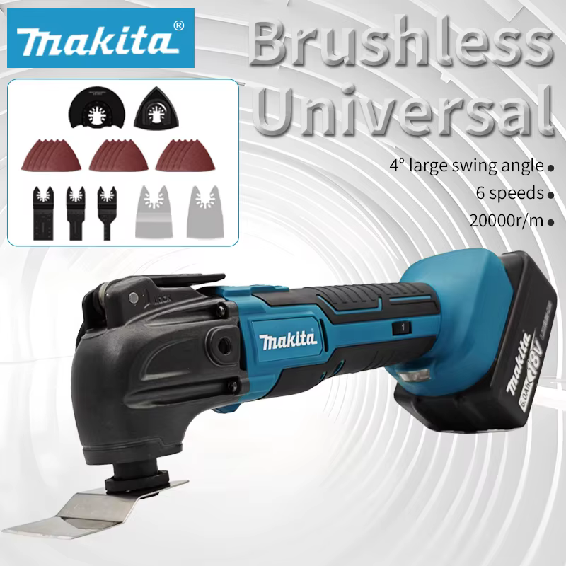 Outil oscillant à dégagement rapide MAKITA 18V, 6 vitesses, sans fil, multi-vibrations, outil foncti