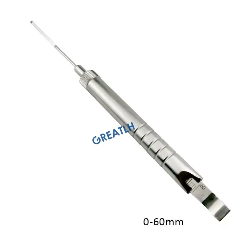 Jauge de profondeur 0mm à 30mm /60mm/40mm/90mm, Instruments chirurgicaux vétérinaires orthopédiques