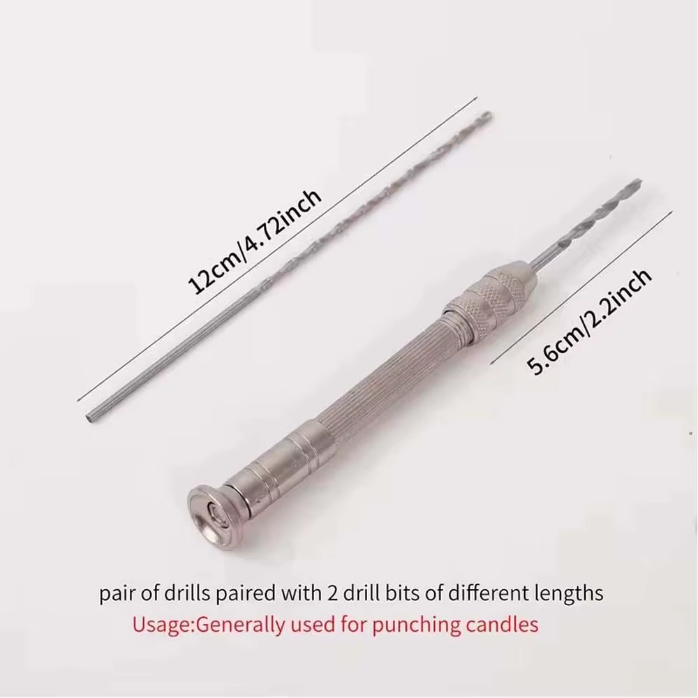 Un ensemble d'outils de perforation pour bougies avec 2 forets multi-diamètres pour la création arti