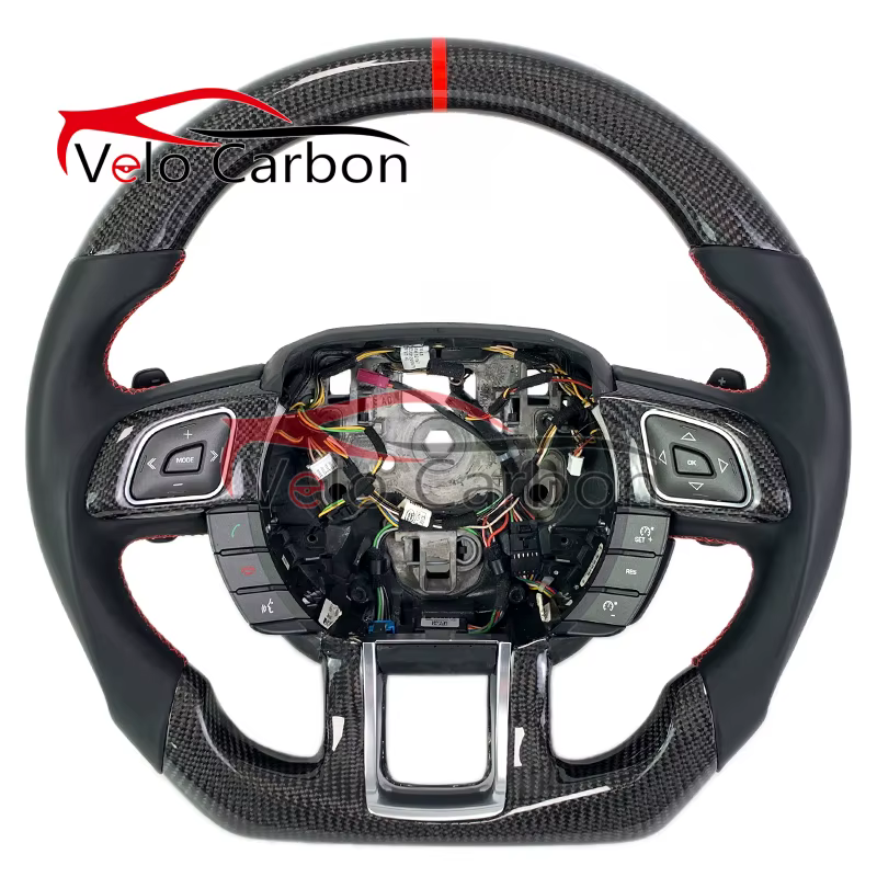 Volant en cuir lisse ou perforé en Fiber de carbone forgé noir personnalisé pour Land Rover Range Ro