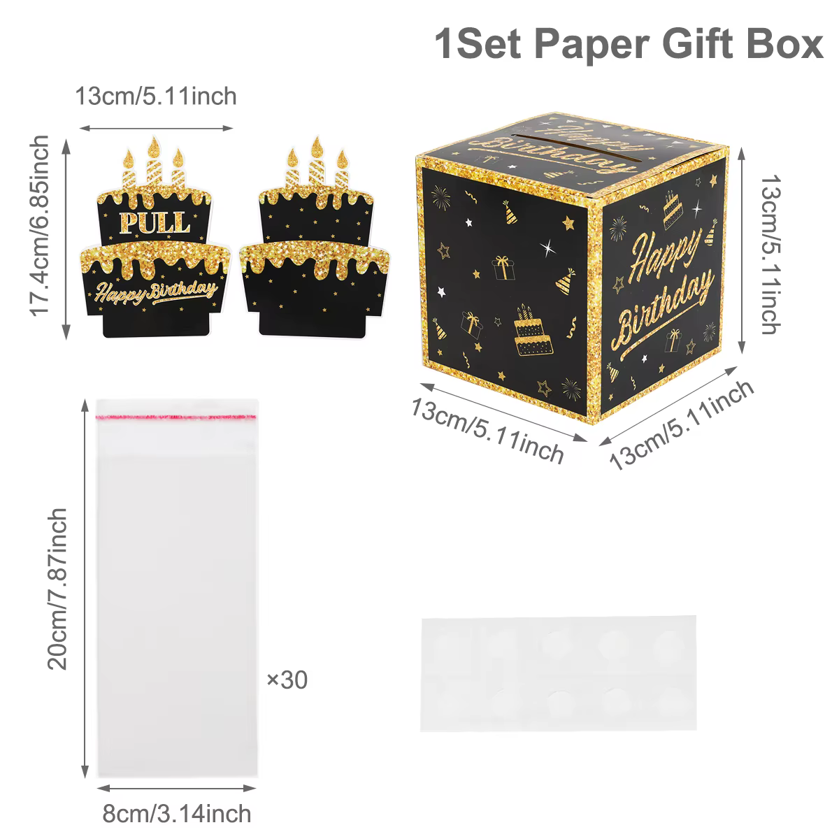 Coffret cadeau d'anniversaire avec carte à gâteau, 1 pièce, tirelire à pompage drôle, cadeaux d'anni