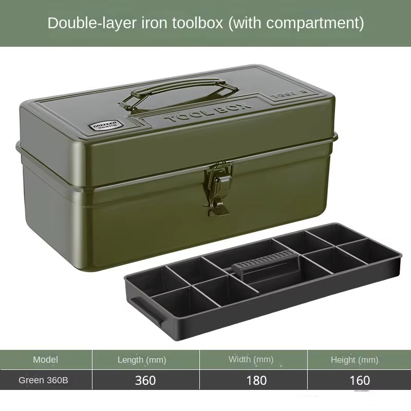 Boîte à outils de quincaillerie multifonctionnelle, boîte de rangement d'outils d'entretien de véhic