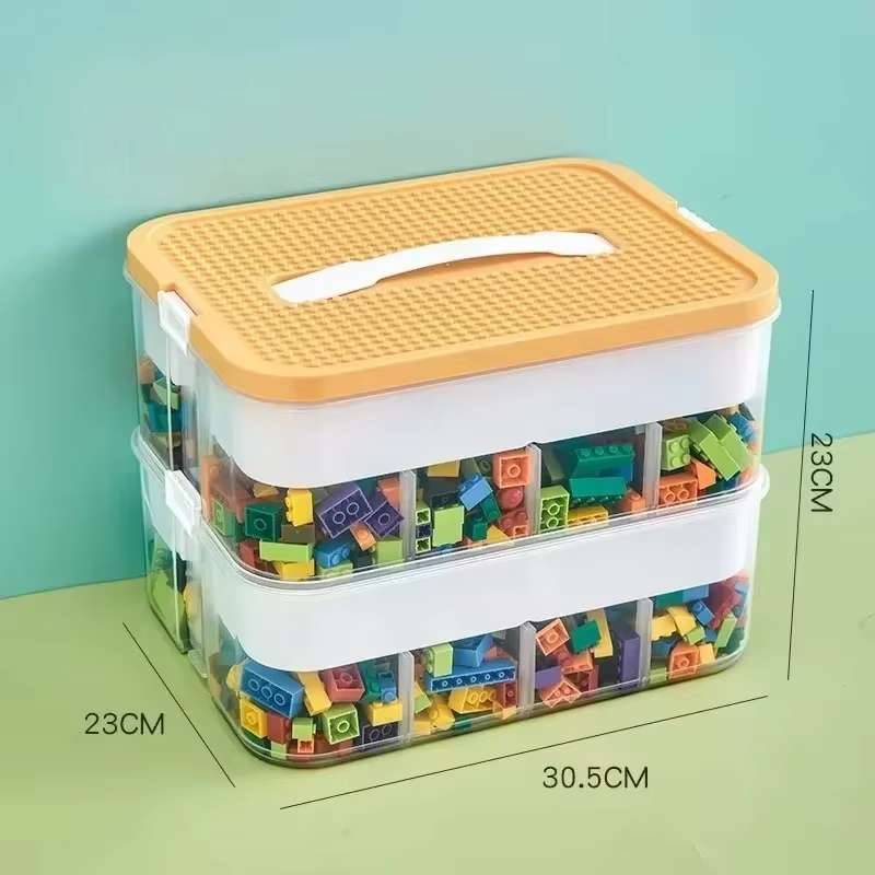 Boîte de rangement empilable en plastique transparent, anti-poussière et anti-humidité, organisateur