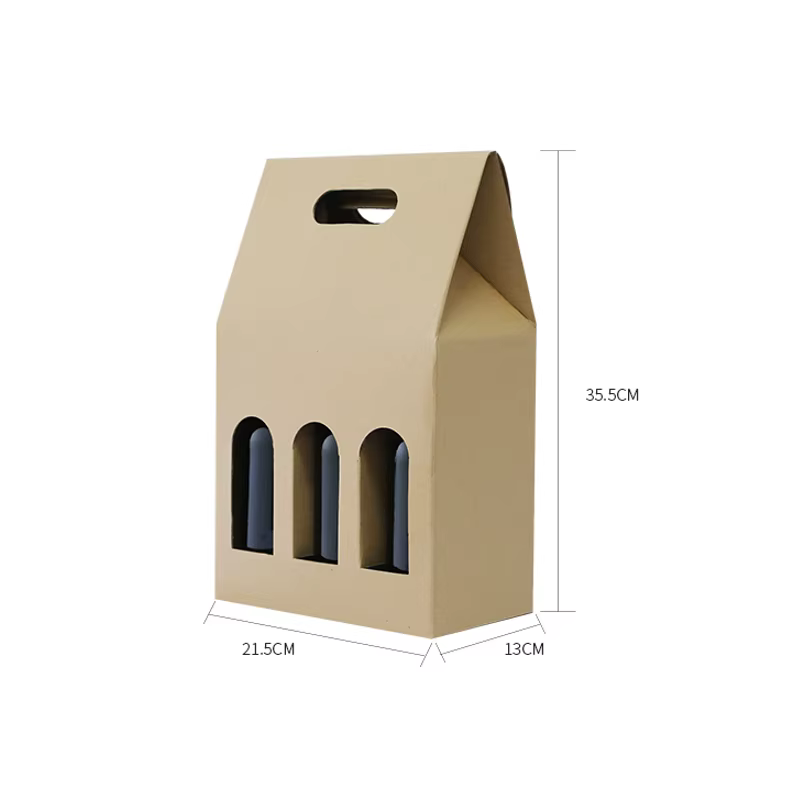 Sac d'emballage de vin général, boîte à vin de bière glacée, sac cadeau, sac fourre-tout, papier dur