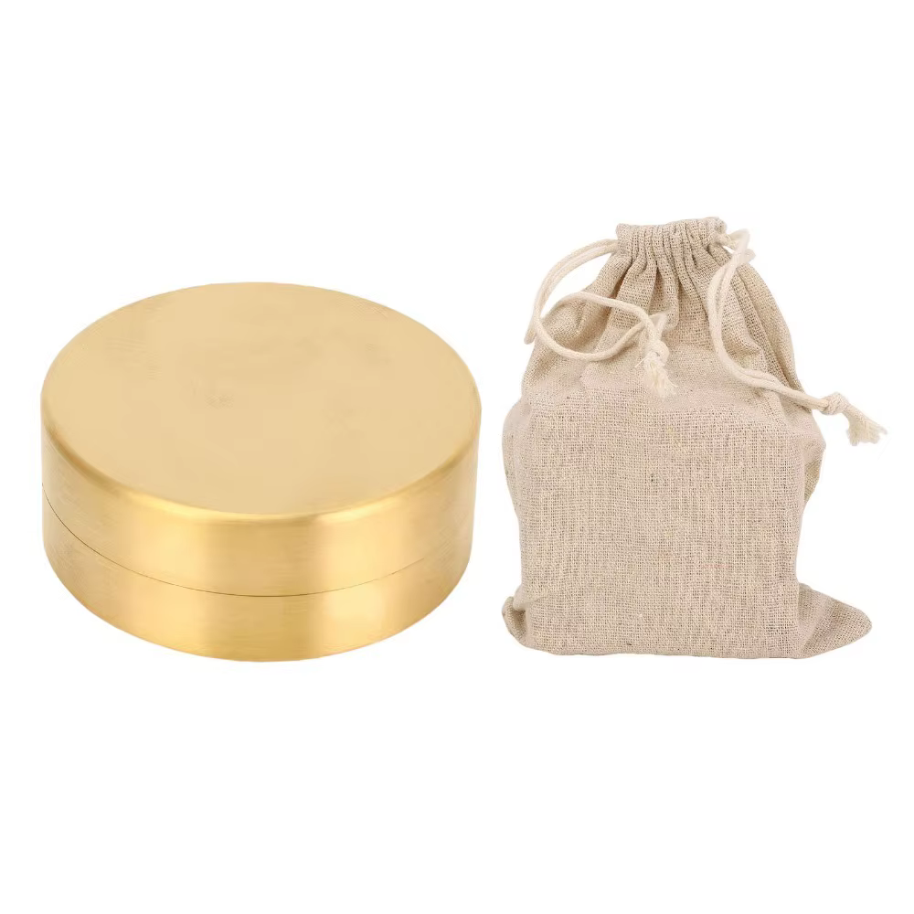 Boîte scellée en laiton durable S/M/L, mini boîte ronde anti-poussière avec couvercle, boîte de rang